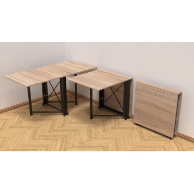 Стол-книга трансформер Орион 2 Ferrum-decor 750x1520x730 Черный металл ДСП Дуб Сонома 16 мм (FRD-104586) Стол-книга трансформер Орион 2 Ferrum-decor 750x1520x730 Черный металл ДСП Дуб Сонома 16 мм (FRD-104586)