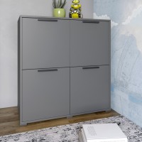 Тумба чотиридверна LION Краш 82x43x86 см Антрацит 