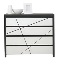 Комод у вітальню ВМК (БРВ) Каспіан МДФ KOM4S Венге магія/Білий сніг