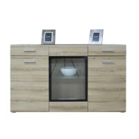 Комод в гостиную с подсветкой Гербор Вушер KOM1W2D2S Дуб сонома (GRB-1122)