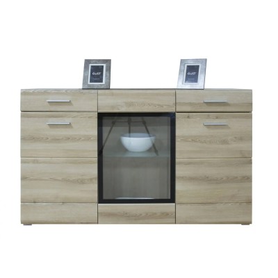 Комод у вітальні з підсвічуванням Гербор Вушер KOM1W2D2S Дуб сонома