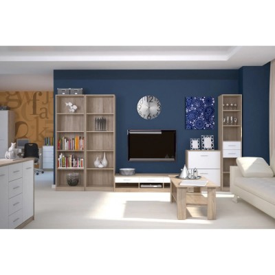 Комод у вітальню Гербор Непо KOM2D4S Дуб сонома/Німфея альба (білий)