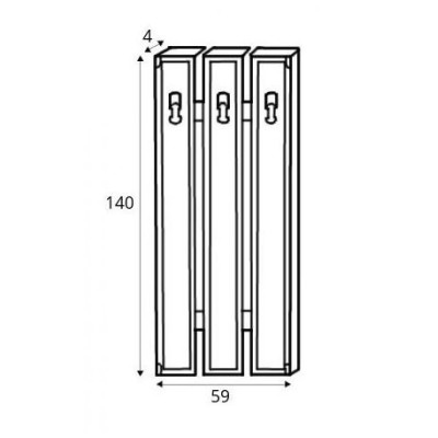 Вішалка настінна ВМК  Індіана JWIE/60 Дуб шутер 