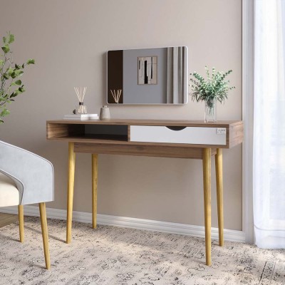 Письмовий стіл LION Сканді-1 Німфея Альба (білий)/Дуб Ліворно