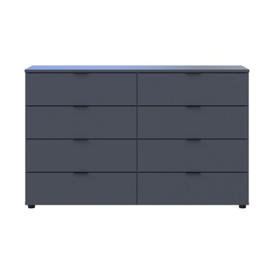 Комод Doros Рон 8 Графіт 8 Ящиків 130х38х81 (DRS-011775)