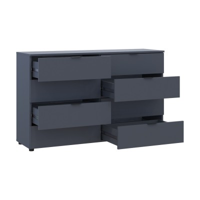 Комод Doros Рон 8 Графіт 8 Ящиків 130х38х81 (DRS-011775)