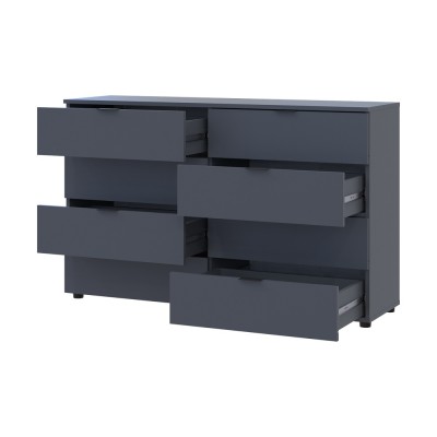 Комод Doros Рон 8 Графіт 8 Ящиків 130х38х81 (DRS-011775)