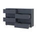 Комод Doros Рон 8 Графіт 8 Ящиків 130х38х81 (DRS-011775) - фото 5