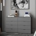 Комод Doros Рон 8 Графіт 8 Ящиків 130х38х81 (DRS-011775) - фото 1