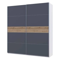 Шкаф-купе двухдверный Doros G-Caiser 220х60х240 см Белый/Графит/Дуб евок (DRS-011225)