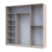 Шафа-купе Doros Сіті Лайт Кашемір 3 дзеркала 225х60х225 (DRS-011811) - фото 5