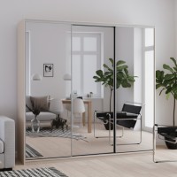 Шафа-купе Doros Сіті Лайт Кашемір 3 дзеркала 225х60х225 (DRS-011811)
