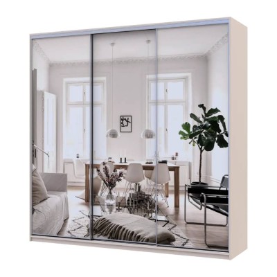 Шафа-купе Doros Сіті Лайт Кашемір 3 дзеркала 225х60х225 (DRS-011811) Шафа-купе Doros Сіті Лайт Кашемір 3 дзеркала 225х60х225 (DRS-011811)