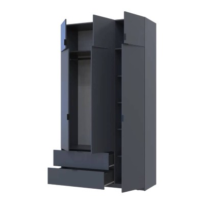 Шафа розпашна з антресоллю Doros Лукас 135х50х240 см Графіт (DRS-011654) Шафа розпашна з антресоллю Doros Лукас 135х50х240 см Графіт (DRS-011654)