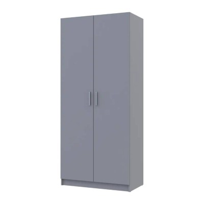 Шафа для одягу Doros Promo з полицями Сірий 2 ДСП 90х48х204 (DRS-011632)