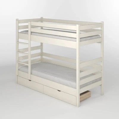 Двоярусне дитяче ліжко Mebigrand Соня Айворі (S0505Y30R) 90х200 см з ящиками (MBG-2434) Двоярусне дитяче ліжко Mebigrand Соня Айворі (S0505Y30R) 90х200 см з ящиками (MBG-2434)
