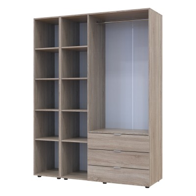 Комплект шаф для одягу Doros Гелар (2 шт.) 155х49,5х203,4 см Дзеркало/Дуб сонома Комплект шаф для одягу Doros Гелар (2 шт.) 155х49,5х203,4 см Дзеркало/Дуб сонома
