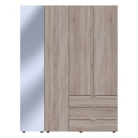 Комплект шаф для одягу Doros Гелар (2 шт.) 155х49,5х203,4 см Дзеркало/Дуб сонома