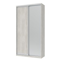 Шкаф-купе двухдверный Doros Сити Лайт 120х45х225 см Белое дерево/1 Зеркало (DRS-011060)