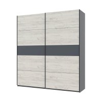 Шкаф-купе двухдверный Doros G-Caiser 220х60х240 см Графит/Белый/Бетон (DRS-011002)