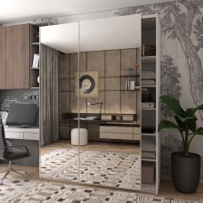 Шафа-купе двохдверна Doros G-Caiser 180х60х240 см Білий/2 Дзеркала 