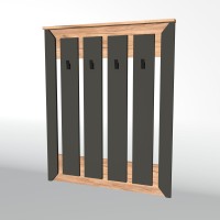 Вішалка настінна Еверест Нордік-900 90х6х110 см Графіт/Дуб крафт золотий