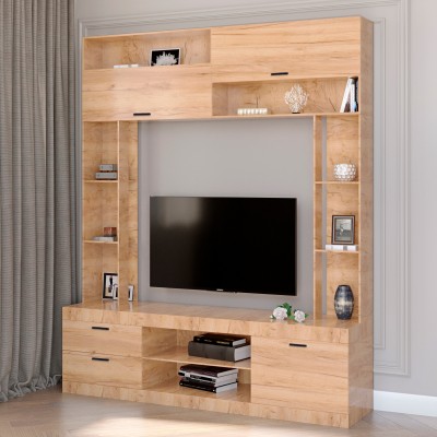 Стінка у вітальню Еверест Соната дуб крафт золотий