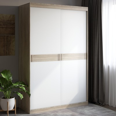 Шафа-купе Еверест Соната 1400 дводверна 140х60х217 дуб сонома/білий