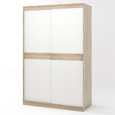 Шафа-купе Еверест Соната 1400 дводверна 140х60х217 дуб сонома/білий Шафа-купе Еверест Соната 1400 дводверна 140х60х217 дуб сонома/білий