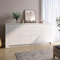 Великий комод LION Ларрі-2 Нiмфея альба (білий)/Самоа димчастий