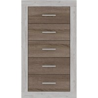Комод в спальню Гербор Сара KOM5S Сосна каньон/Дуб сонома трюфель (GRB-1154)