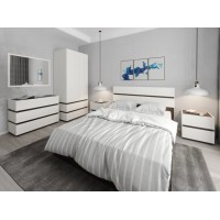 Комплект модульний в спальню Гербор Лайер N100020 Венге магія/Ясен сніжний 