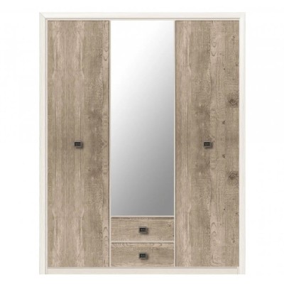 Шафа розпашна з дзеркалом ВМК (БРВ) Коен 2 SZF3D2S Сосна арізонська/Дуб корабельний