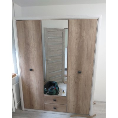 Шафа розпашна з дзеркалом ВМК (БРВ) Коен 2 SZF3D2S Сосна арізонська/Дуб корабельний