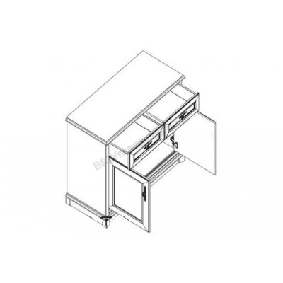 Комод в гостиную Гербор Соната 2d/2s Каштан 