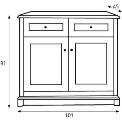 Комод в гостиную Гербор Соната 2d/2s Каштан 