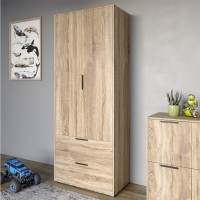 Шафа розстібна дводверна LION Краш з 2 ящиками Дуб сонома трюфель 