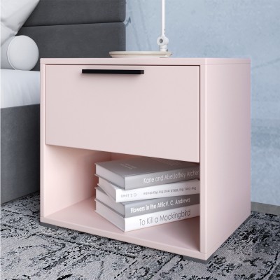 Тумба ліжкова LION Краш з висувною ящиком Рожевий