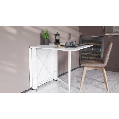 Стіл-книга трансформер Оріон 2 Ferrum-decor 750x1520x730 Білий метал ДСП Біле 16 мм (FRD-104590) Стіл-книга трансформер Оріон 2 Ferrum-decor 750x1520x730 Білий метал ДСП Біле 16 мм (FRD-104590)