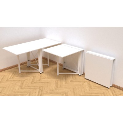 Стіл-книга трансформер Оріон 2 Ferrum-decor 750x1520x730 Білий метал ДСП Біле 16 мм (FRD-104590) Стіл-книга трансформер Оріон 2 Ferrum-decor 750x1520x730 Білий метал ДСП Біле 16 мм (FRD-104590)