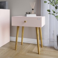 Тумба приліжкова LION Хьюге-4 Рожевий