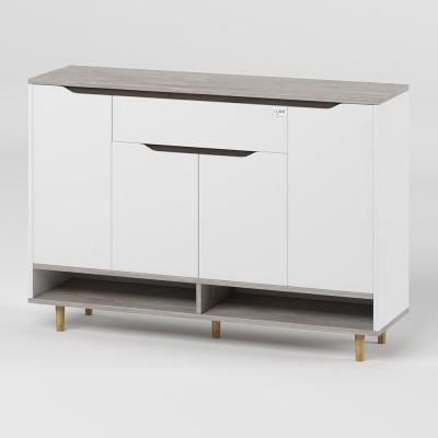 Тумба для взуття у передпокій LION Салліван Тумба-2 Німфея альба/Шварцвальд