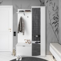 Прихожая с зеркалом Doros Дора 113,5х40х192 см Белый (DRS-011405)