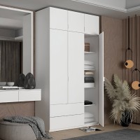 Шкаф распашной с антресолью Doros Лукас 120х50х240 см Белый (DRS-011649)