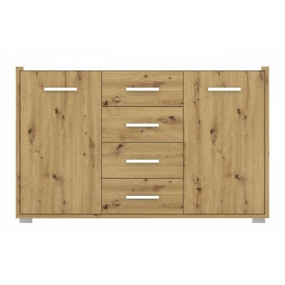 Комод у вітальню Гербор Рутенія KOM2D4S Дуб артизан/Німфея альба білий 