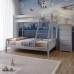 Двухъярусная детская кровать Mebigrand Атланта Светло-серый (RAL 7040) 140-90х190 см (MBG-2275) - фото 1
