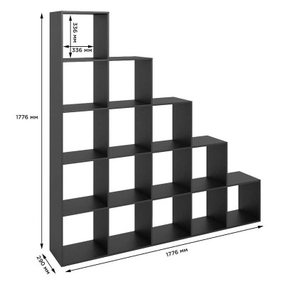 Стеллаж М-ЗОН Джеко 1776 Антрацит 