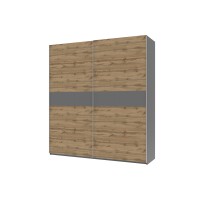 Шафа-купе дводверна Doros G-Caiser 220х60х240 см Графіт/Тахо 