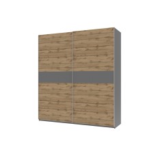Шкаф-купе двухдверный Doros G-Caiser 220х60х240 см Графит/Тахо (DRS-011003)