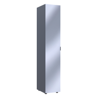 Шафа-пенал з дзеркалом Doros Гелар 39х49,5х203,4 см Графіт